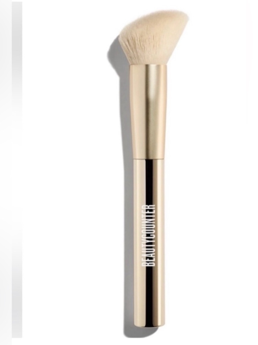 beautycounter Silver Cream Bronzer Brush with White Bristles NIB